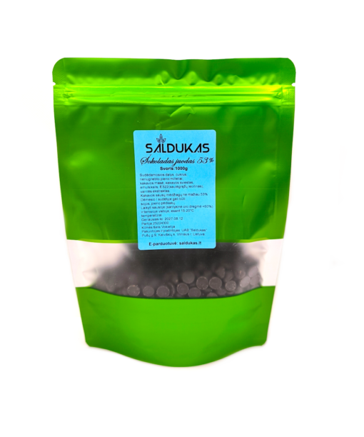 Juodas vokiškas šokoladas 53%