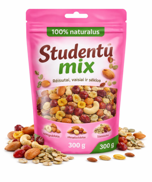 Studentų mix – 100% natūralus, 300 g